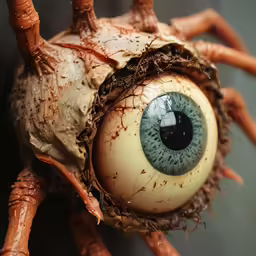 an eyeball with an ad for the camera