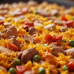a close up of a tray of food