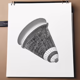 a print of a skyscraper is hanging on a wall