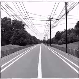 this is an empty street on the side of the road