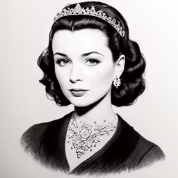 a portrait drawn by the drawing artist of actress ava, who won the tony award for her role as a hollywood film actress