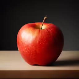 an apple sitting on a counter top