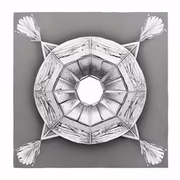 a drawing with a circle and arrows