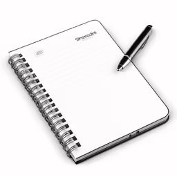 an open spiral notebook with a pen on it