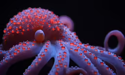 an underwater scene of the tentacles of a sea star