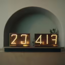 two lights that have the number 545 and number 527 on them