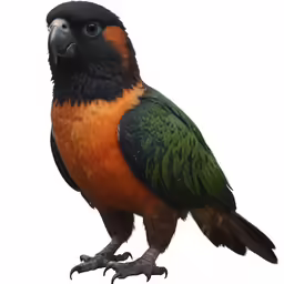 a bird perched on top of a wooden stump