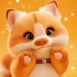 there is a very cute small red cat