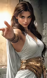 a very pretty young lady posing for a picture