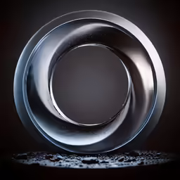 the circular object is on a plate in the middle of the picture