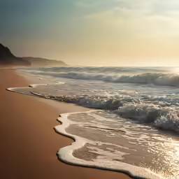 an ocean with many waves coming in and out