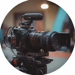 a camera is being used for filming