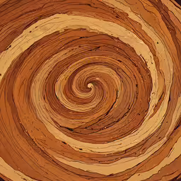an abstract pattern made of wood grains,the bottom half of a circular object in the middle