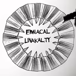a drawing of the words financially lunaky and arrows