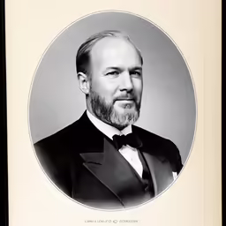 a photograph of a man in a suit