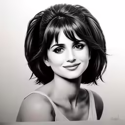 a beautiful woman with short hair posing for a drawing