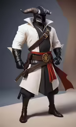 the image shows a man dressed as a knight