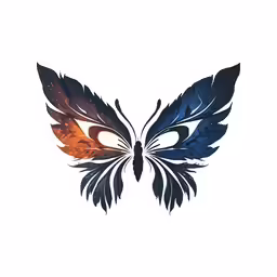 the colorful wings of a butterfly in white background