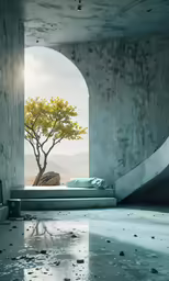 this is an artistic photograph of a tree in the middle of the day