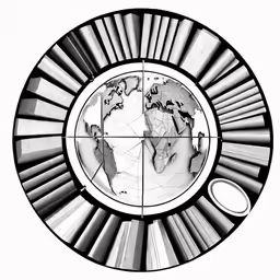 the earth and sun as seen from space, with different lines in it
