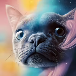 the siamese cat looks very strange in the image