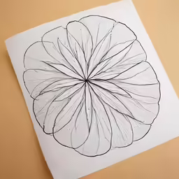 a drawing with lines in the middle of it