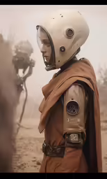 a star wars scene, a cosplay as bob hope is talking to a man