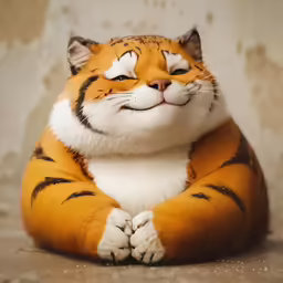 this is a close - up of the face of a stuffed animal that looks like a tiger
