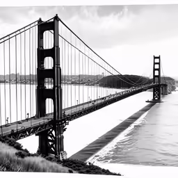 the golden gate bridge is near the ocean