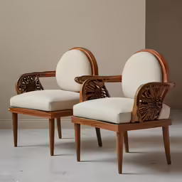 a couple of chairs sitting next to each other