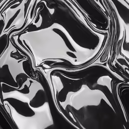 the black glass surface has ridges on it