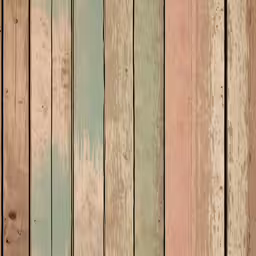 a close - up of some wood siding,a multi - colored wooden background of horizontal painted boards