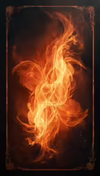 a photo of fire inside a black background