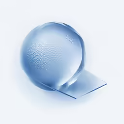 there is a large shiny blue object on the table
