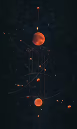a group of balls are in the air