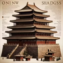 an architectural model of the shadings of the tower