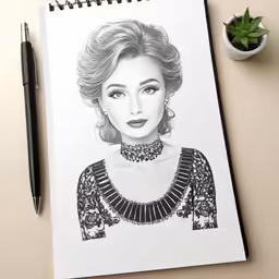 a drawing of the famous actress marilyn monroe