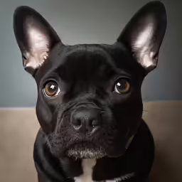 a black dog with a white stripe around its neck