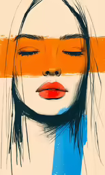 an image of a woman with an orange hair covering her eyes