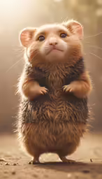an animal that is standing on its hind legs