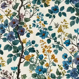 this wallpaper has various colors and sizes of flowers