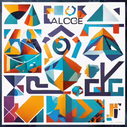 a poster that reads alce in different colors,the art of alce in a poster