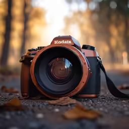 a close up of a camera with the lens being viewed