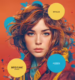 a beautiful young lady with freckled hair,the cover for the book medicak, by elizabeth eybel