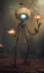 a very strange looking looking and weird looking robot