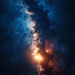 the darkness has come to a painting of many plants