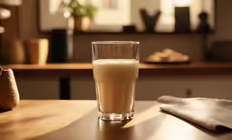 a glass filled with liquid sitting on top of a table