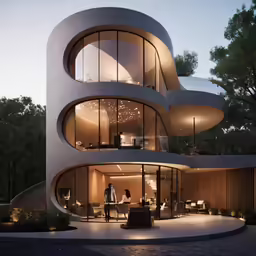 this is a round house that is designed for people to get in and out of