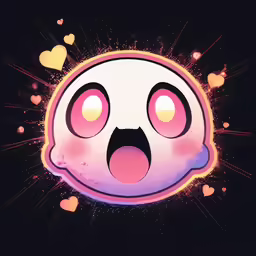 an image of a face with heart shapes