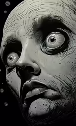 the cover to a horror movie with an image of a creepy person